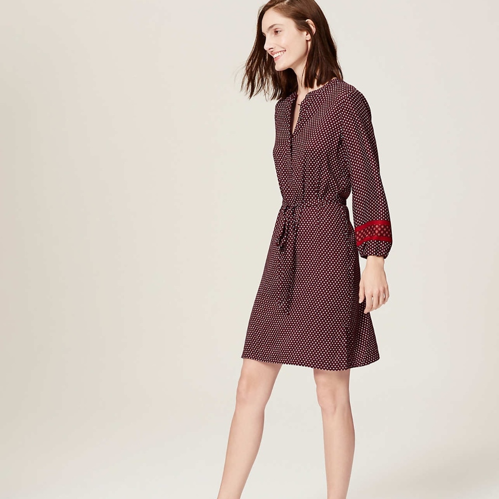 NWOT Ann Taylor LOFT Printed Shirtdress SP